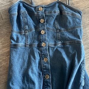 Denim Button-Front Women's Dress